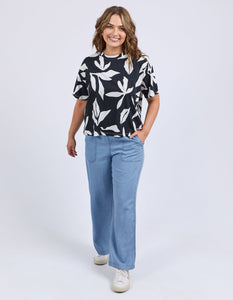 Mimosa Tee Black Print
