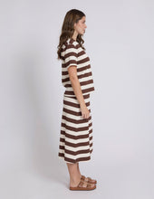 Load image into Gallery viewer, Jean Top - Choc Stripe
