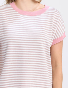 Laneway Top - Rose Stripe