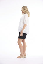 Load image into Gallery viewer, Cotton Gauze Top Pleated - White

