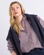 Load image into Gallery viewer, Frankie Striped Shirt - Chocolate
