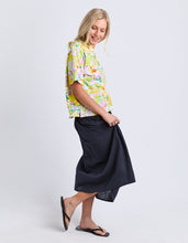Load image into Gallery viewer, Flair Shirred Skirt - Navy
