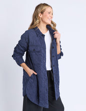 Load image into Gallery viewer, Katie Quilted Shacket Navy
