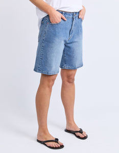 Macie Denim Shorts Mid Blue Wash