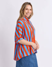 Load image into Gallery viewer, Palermo Stripe Shirt Tangello/Blue Stripe
