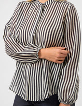 Load image into Gallery viewer, Faye Blouse - Black and White Stripe
