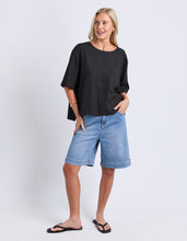 Load image into Gallery viewer, Tilly Woven Tee - Black
