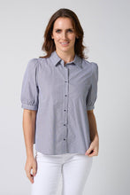 Load image into Gallery viewer, Asha Blouse - Navy White Stripe
