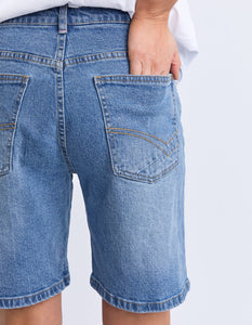 Macie Denim Shorts Mid Blue Wash
