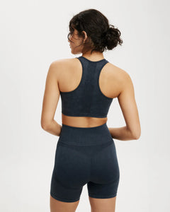 Seamless Racer Crop - Slate